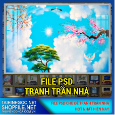 file psd tranh tran nha 2023